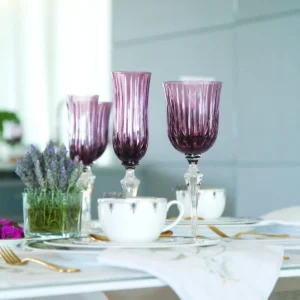 Imagem alternativa para TAÇA DE CRISTAL P/CHAMOAGNE 240ML LAVANDA