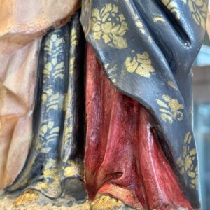 Imagem alternativa para SAGRADA FAMILIA COLORIDA PINTADA A MÃO 50CM.