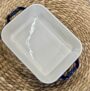 TRAVESSA RETANGULAR 27x20CM AZUL MARINHO