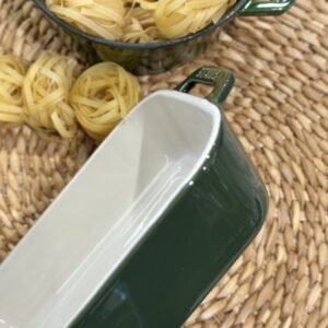 Imagem alternativa para TRAVESSA 27×20 VERDE BASIL CERÂMICA.