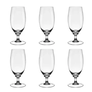 Imagem alternativa para JG. 06 TAÇAS DE CRISTAL P/CERVEJA 300ML